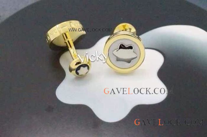 Fake Mont blanc Gold Cufflinks / Buy Wholesale / Free Shipping